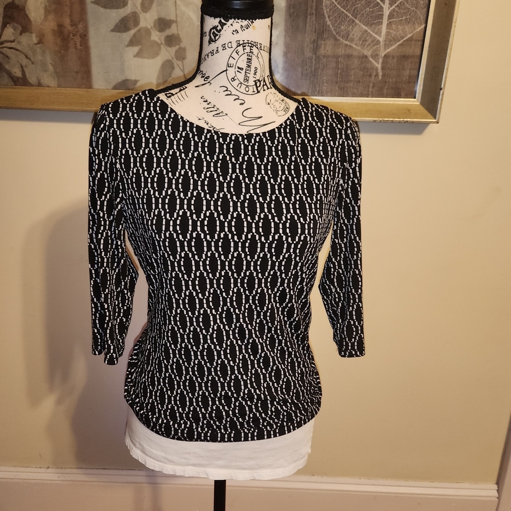Grace Monochrome Patterned Women's Blouse